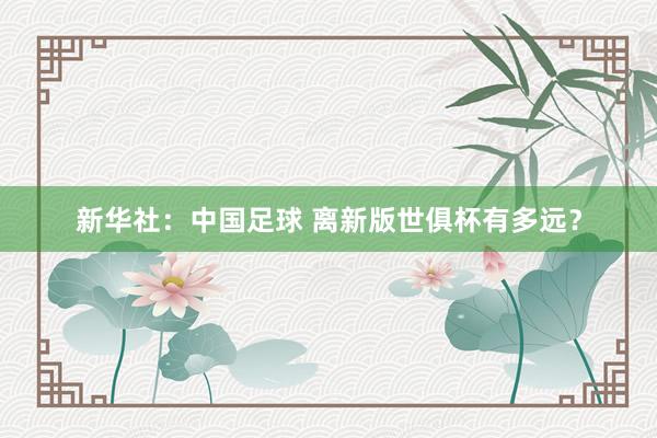 新華社:中國足球 離新版世俱杯有多遠?