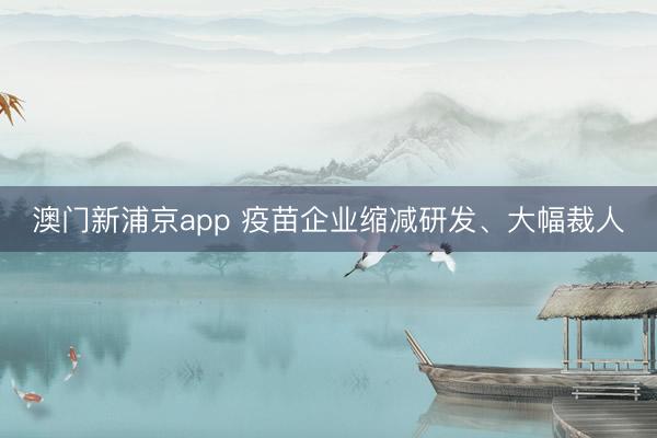 澳門(mén)新浦京app 疫苗企業(yè)縮減研發(fā)、大幅裁人