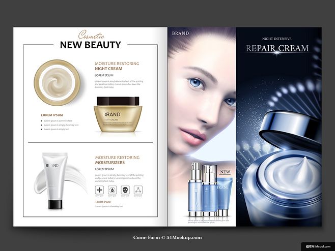 精致護膚畫冊 美女模特演繹護膚品藝術之美